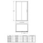 1000 x 900mm Rectangular Sliding Shower Enclosure with Tray - Fiji