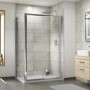 1200 x 760mm Rectangular Sliding Shower Enclosure - Fiji