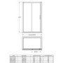 1200 x 760mm Rectangular Sliding Shower Enclosure - Fiji