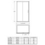 1500 x 700mm Rectangular Sliding Shower Enclosure - Fiji