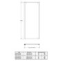 1500 x 700mm Rectangular Sliding Shower Enclosure - Fiji