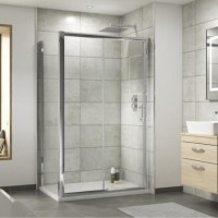 1500 x 760mm Rectangular Sliding Shower Enclosure - Fiji