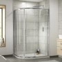 900 x 760mm Left Hand Offset Quadrant Shower Enclosure and Tray - Fiji