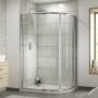 900 x 760mm Right Hand Offset Quadrant Shower Enclosure and Tray - Fiji