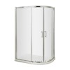 900 x 760mm Right Hand Offset Quadrant Shower Enclosure and Tray - Fiji