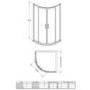 800mm Quadrant Shower Enclosure with Tray - Fiji