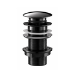 Black Chrome Click Clack Unslotted Basin Waste - Arissa