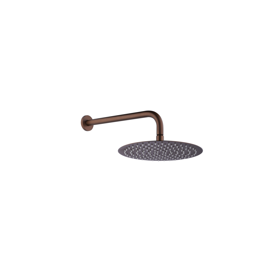 Brushed Bronze 2 Outlet Wall Mounted Thermostatic Mixer Shower Set with Hand Shower - Arissa