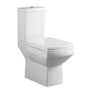 Square Close Coupled Toilet with Soft Close Seat