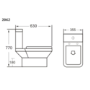 Square Close Coupled Toilet with Soft Close Seat