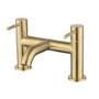 Brushed Brass basin tap and bath filler tap pack - Arissa