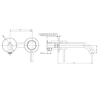 ONLY OPENED - Brushed Brass Wall Mounted Basin Mixer Tap - Arissa