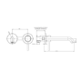 Brushed brass wall mounted basin tap and wall mounted bath filler tap pack - Arissa
