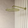 Brushed Brass 2 Outlet  Wall Mounted Thermostatic Mixer Shower Set with Hand Shower - Arissa