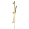 Brushed Brass Dual Outlet Wall Mounted Thermostatic Mixer Shower with Hand Shower &amp; Diverter - Arissa