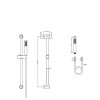 Brushed Brass Dual Outlet Wall Mounted Thermostatic Mixer Shower with Hand Shower &amp; Diverter - Arissa