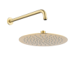 250mm Brushed Brass Rain Shower Head with Ceiling Arm