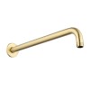 250mm Brushed Brass Rain Shower Head with Ceiling Arm