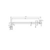 250mm Brushed Brass Rain Shower Head with Ceiling Arm