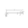 250mm Brushed Brass Rain Shower Head with Ceiling Arm
