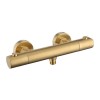 Grade A2 - Brushed Brass Thermostatic Mixer Shower  with Slider Riser Rail Kit  - Arissa