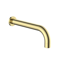 Brushed Brass Wall Mounted Bath Spout - Arissa Brushed Brass Wall Mounted Bath Spout - Arissa