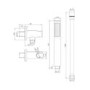 Chrome 3 Outlet Wall Mounted Thermostatic Mixer Shower Set With Hand Shower and Bath Filler Spout - Arissa