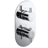 ONLY OPENED - Flow round twin shower valve with diverter - 2 outlets