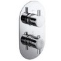 Chrome 2 Outlet  Ceiling Mounted Thermostatic Mixer Shower Set With Hand Shower - Arissa