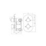 Chrome 2 Outlet  Ceiling Mounted Thermostatic Mixer Shower Set With Hand Shower - Arissa