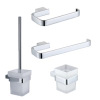 Chrome 4 Piece Bathroom Accessory Set - Arissa Chrome 4 Piece Bathroom Accessory Set - Arissa