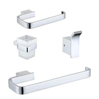 Chrome 4 Piece Bathroom Accessory Set - Arissa Chrome 4 Piece Bathroom Accessory Set - Arissa