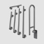 Gunmetal Grey Bathroom Grab Rails Set of 6 - Arissa