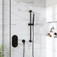 Black 1 Outlet Thermostatic Mixer Shower Set with Hand Shower - Arissa Black 1 Outlet Thermostatic Mixer Shower Set with Hand Shower - Arissa