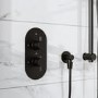 Black 1 Outlet Thermostatic Mixer Shower Set with Hand Shower - Arissa