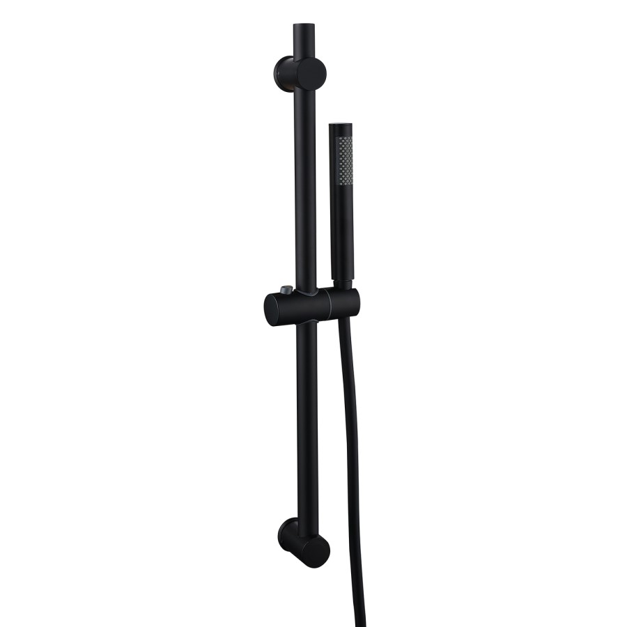 Black 1 Outlet Thermostatic Mixer Shower Set with Hand Shower - Arissa