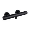 Black Thermostatic Mixer Shower with Slider Riser Rail Kit  - Arissa