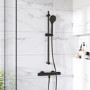 Black Thermostatic Mixer Shower with Hand Shower - Arissa