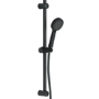 Black Thermostatic Round Bar Mixer Shower Set with Slide Rail Kit - Arissa