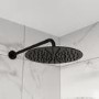 Black 2 Outlet Thermostatic Mixer Shower Set With 250mm Wall Mounted Shower Head and Hand Shower - Arissa
