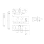 Black 2 Outlet Thermostatic Bath Mixer Shower Set With Hand Shower and Bath Filler Spout - Arissa