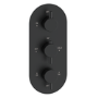 Black 3 Outlet Wall Mounted Thermostatic Mixer Shower Set With Hand Shower and Bath Filler Spout - Arissa