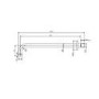 ONLY OPENED - Black 355mm Wall Mounted Shower Arm - Arissa