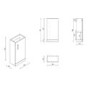 400mm Black Freestanding Cloakroom Vanity Unit with Basin and Black Handle - Ashford