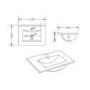 500mm Black Freestanding Cloakroom Vanity Unit with Basin and Chrome Handles - Ashford