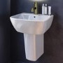 Modern Cloakroom Semi Pedestal Basin 450mm - Atlanta