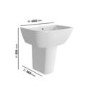 Modern Cloakroom Semi Pedestal Basin 450mm - Atlanta