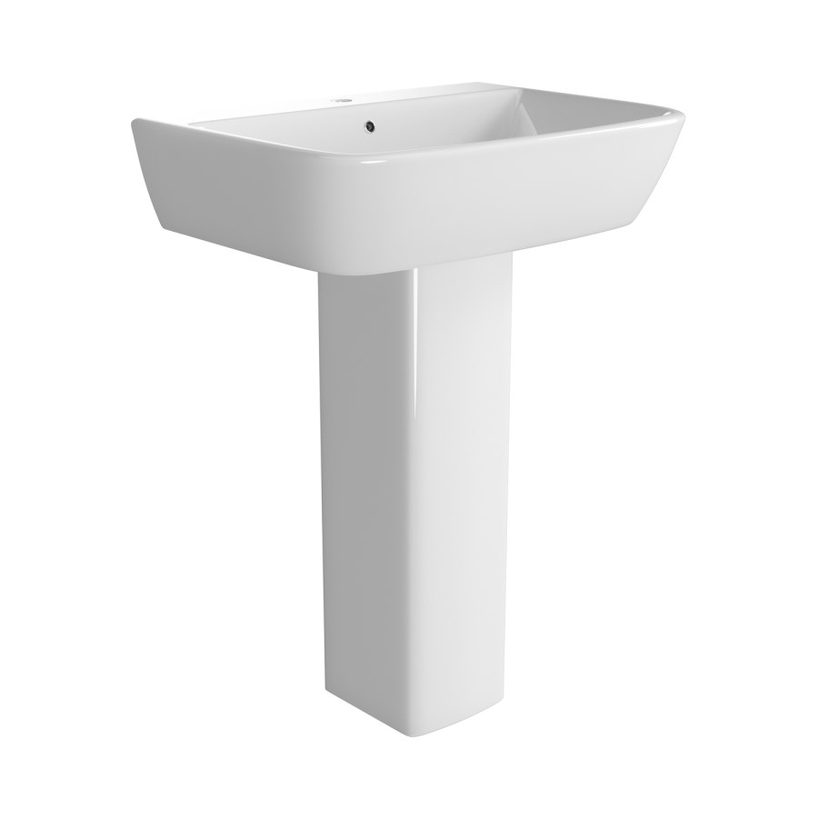 Modern Full Pedestal Basin 600mm - Atlanta