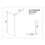 1400x800mm Black Smoked Glass Shower Enclosure for Wet Room & Walk In Shower - Atlas