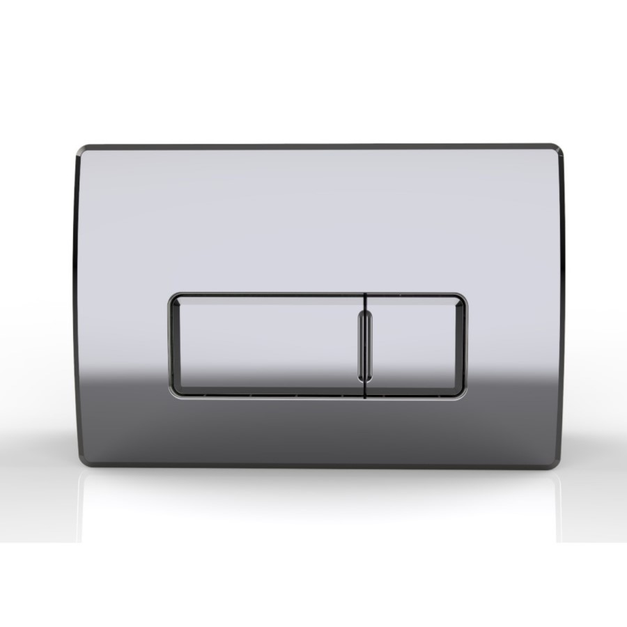 820mm Wall Hung Toilet Frame & Chrome Pneumatic Dual Flush Plate with Concealed Cistern - Elira